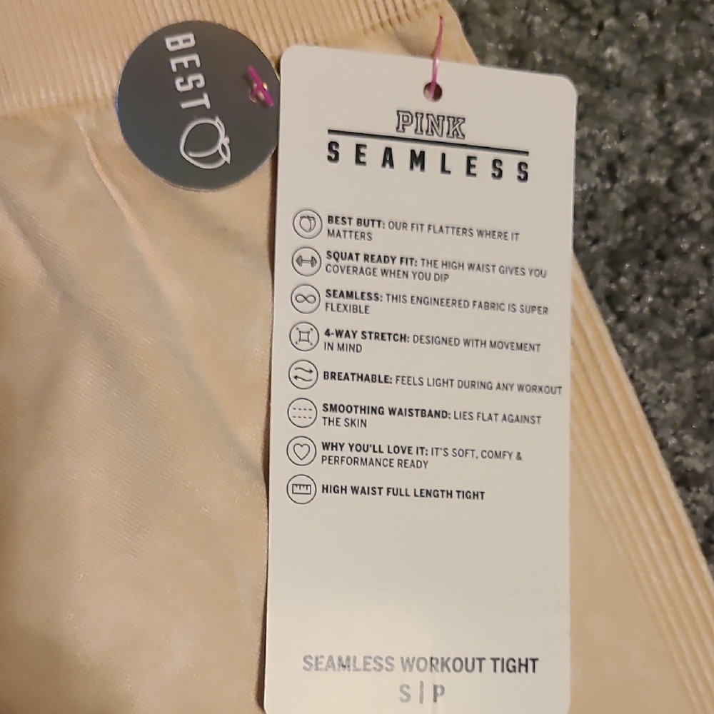 PINK Victoria's Secret Cream Hoodie and Tan Leggings Set - Picture 10 of 16